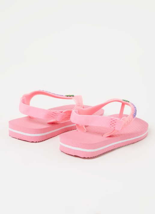 Havaianas Brasil slipper met hielbandje - detail lichtroze