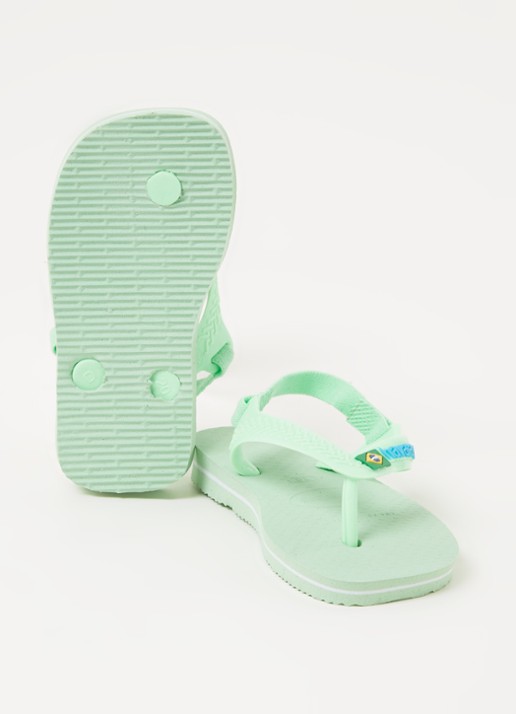 Havaianas Brasil slipper met hielbandje - detail 2 lindegroen