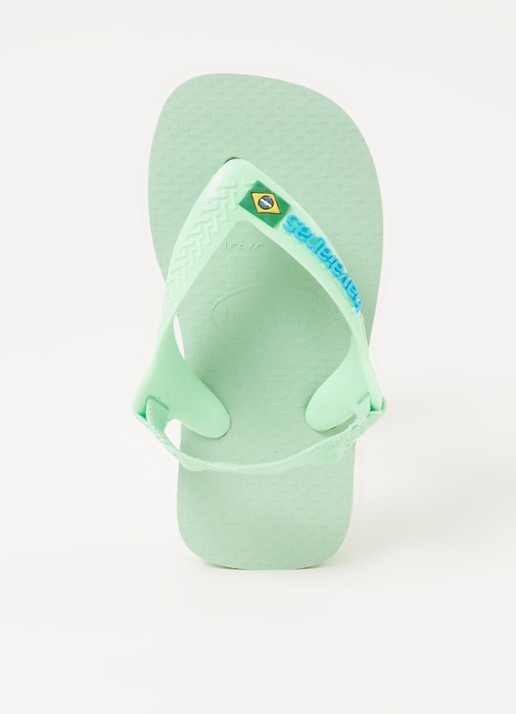 Havaianas Brasil slipper met hielbandje - voorkant 3 lindegroen