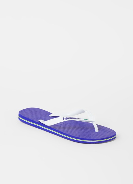 Havaianas Brasil slipper met logo - voorkant 4 paars