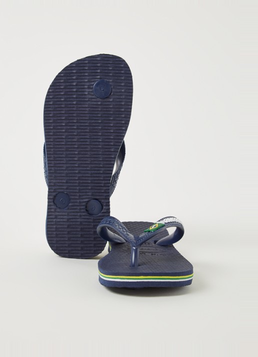 Havaianas Brasil slipper met logo - detail 4 donkerblauw