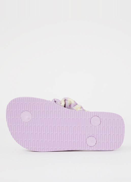 Havaianas Fluffy slippers van fluweel met print - detail 3 lila