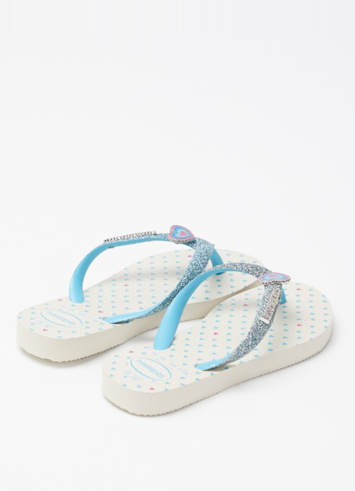 Havaianas Slim Glitter II slipper met glitter - achterkant 4 aquablauw