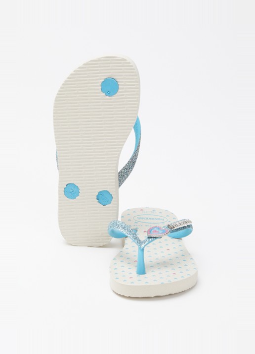 Havaianas Slim Glitter II slipper met glitter - detail 3 aquablauw