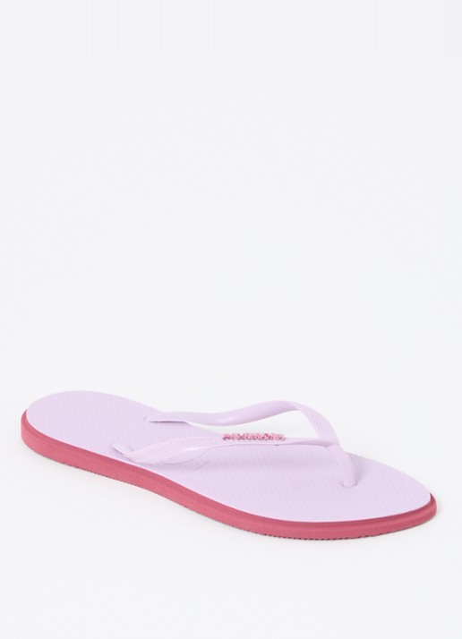 Havaianas Slim Point slipper met logo - voorkant 2 lichtpaars