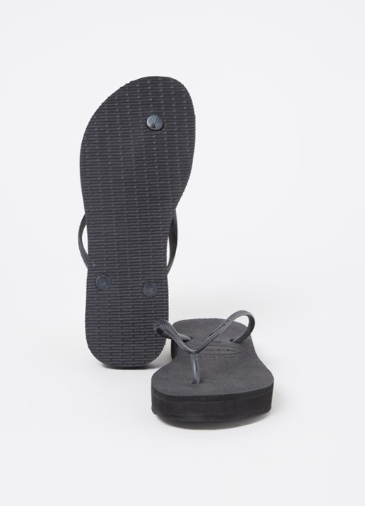 Havaianas Slim slipper met logo - detail 3 zwart