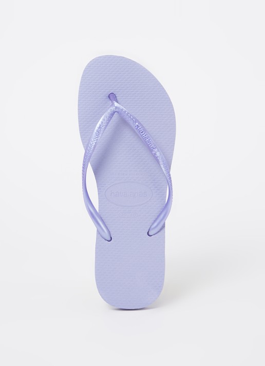 Havaianas Slim slipper met logo - voorkant 3 lila