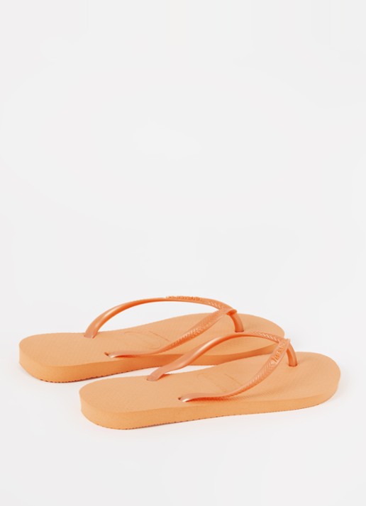 Havaianas Slim slipper met logo - achterkant 4 abrikoos