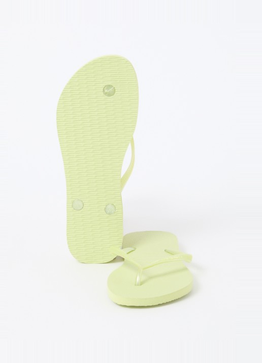 Havaianas Slim slipper met logo - detail lichtgroen