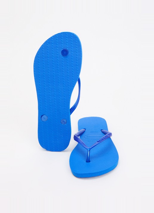 Havaianas Slim slipper met logo - detail 4 blauw