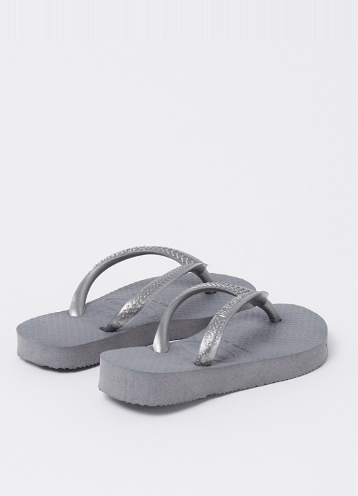 Havaianas Slim slipper met logo - detail 3 grijs