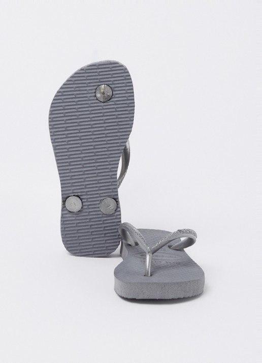 Havaianas Slim slipper met logo - detail 4 grijs