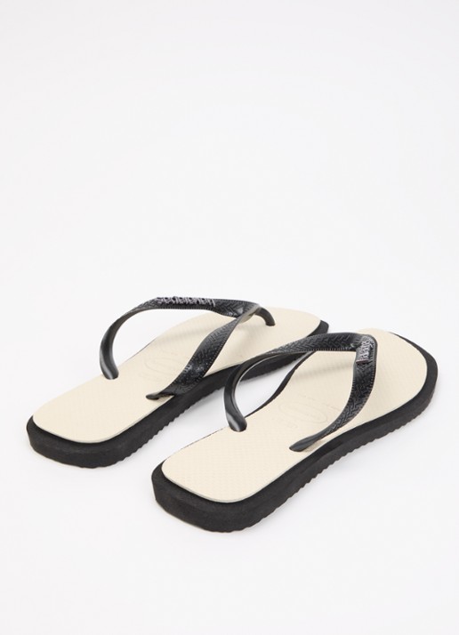 Havaianas Slipper met logo - achterkant 4 zwart