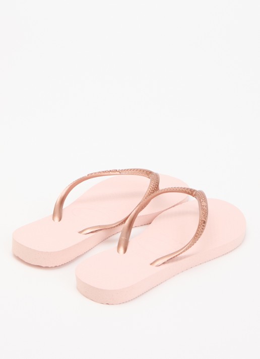 Havaianas Slipper met logo - achterkant oudroze