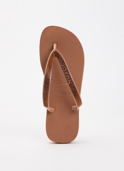 Havaianas Top Glow slipper met glitter en logo