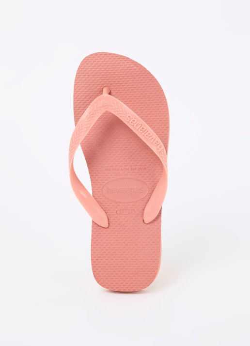 Havaianas Top Senses slipper met logo - voorkant abrikoos