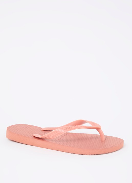 Havaianas Top Senses slipper met logo - voorkant 2 abrikoos