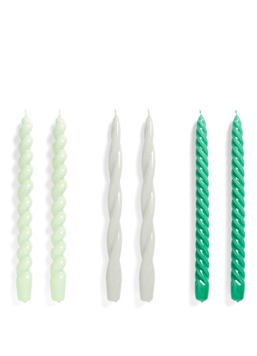 Hay Candle Long dinkerkaars set van 6 - voorkant multicolor