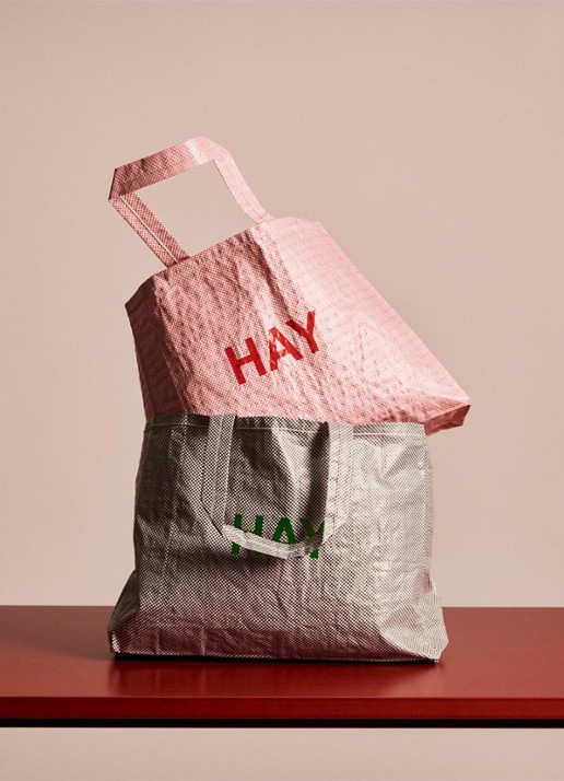 Hay Candy Mono shopper met logo - voorkant 2 lichtroze