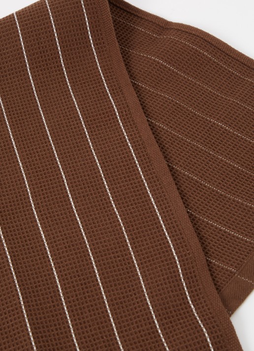 Hay Canteen theedoek van katoen 52 x 80 cm - voorkant 2 chocoladebruin