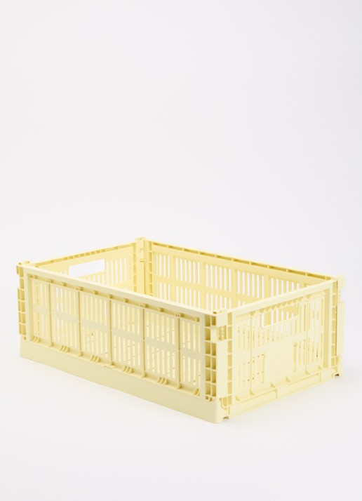 Hay Colour Crate L vouwkrat - voorkant 2 lichtgeel
