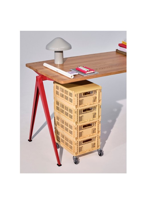 Hay Colour Crate L wielen set van 4 - voorkant 2 grijs
