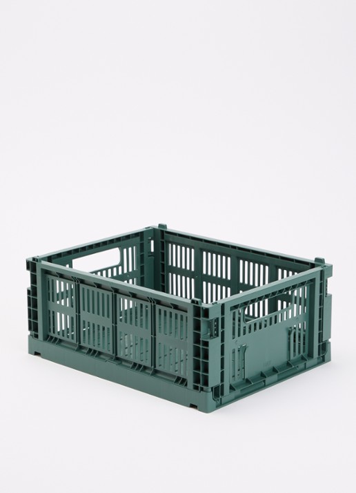 Hay Colour Crate M vouwkrat - voorkant 2 donkergroen
