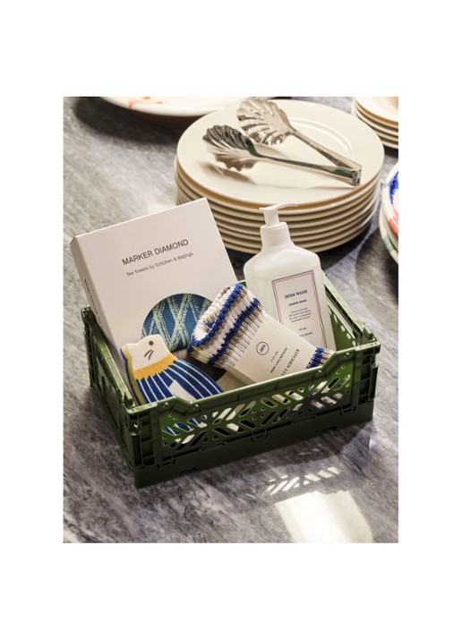 Hay Colour Crate S vouwkrat - voorkant 2 legergroen