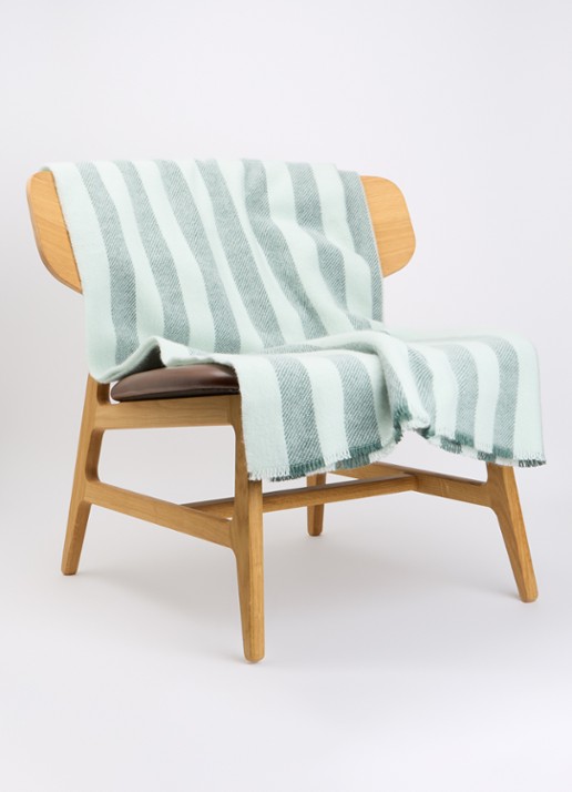 Hay Duo plaid van wol 180 x 130 cm - voorkant 2 mint