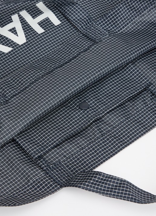 Hay Grid Crossover M crossbodytas met ruitdessin - detail donkerblauw