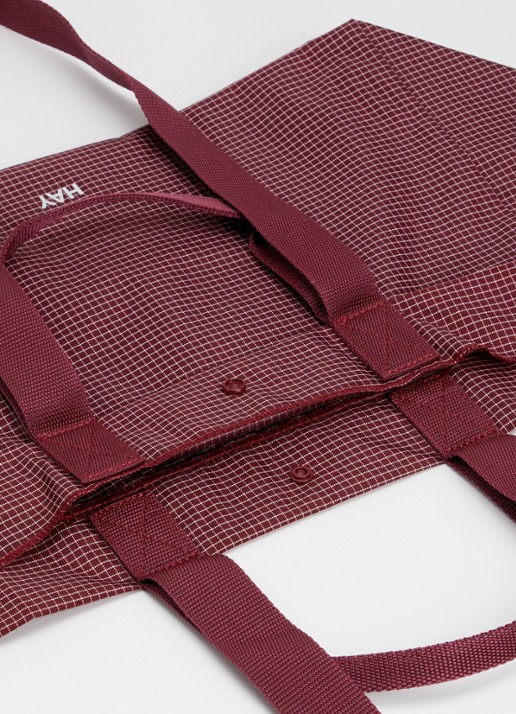 Hay Grid S shopper met waterafstotende coating - detail 2 bruin