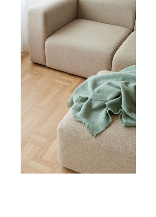 Hay Mono Blanket plaid van wol 180 x 130 cm - detail 4 groen