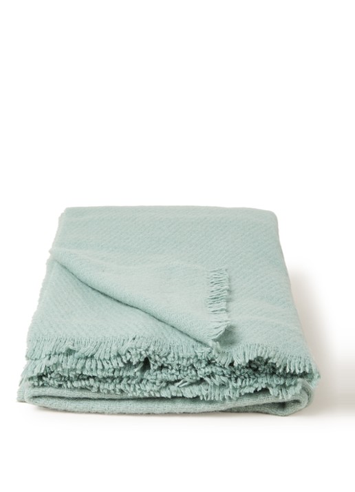 Hay Mono Blanket plaid van wol 180 x 130 cm - voorkant groen