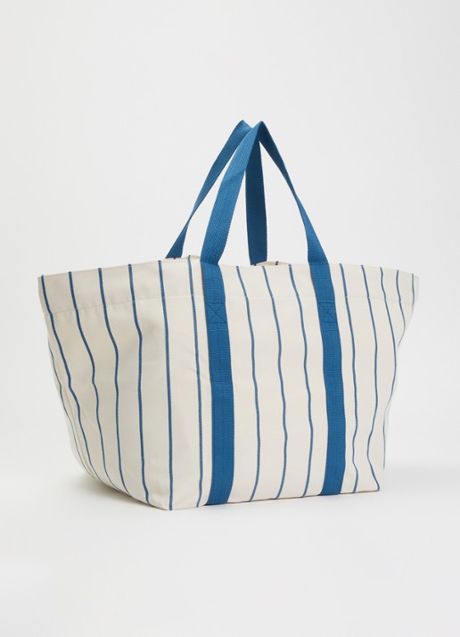 Hay Outdoor Market Picnic shopper van canvas met streepprint - achterkant 5 multicolor