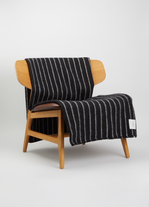 Hay Outdoor Market plaid van wol 130 x 180 cm - voorkant 2 zwart