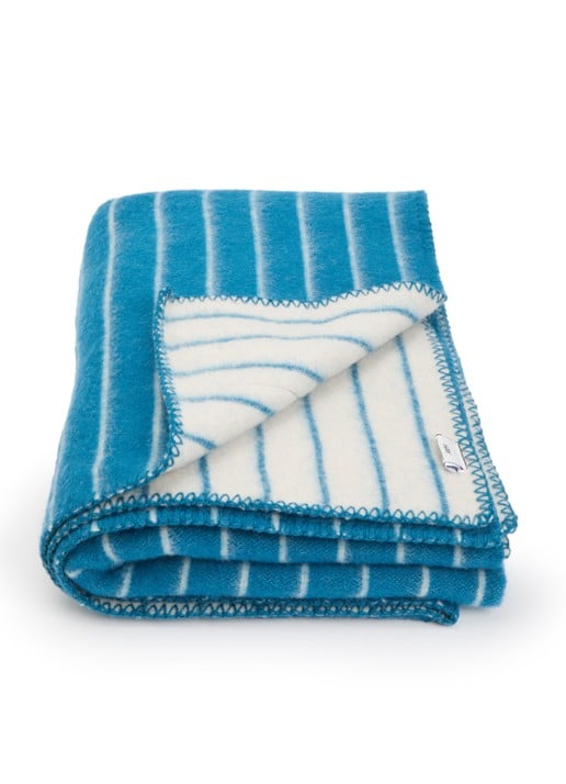 Hay Outdoor Market plaid van wol 130 x 180 cm - voorkant 2 blauw