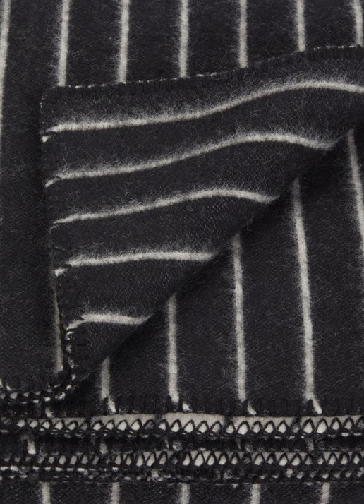 Hay Outdoor Market plaid van wol  - detail zwart
