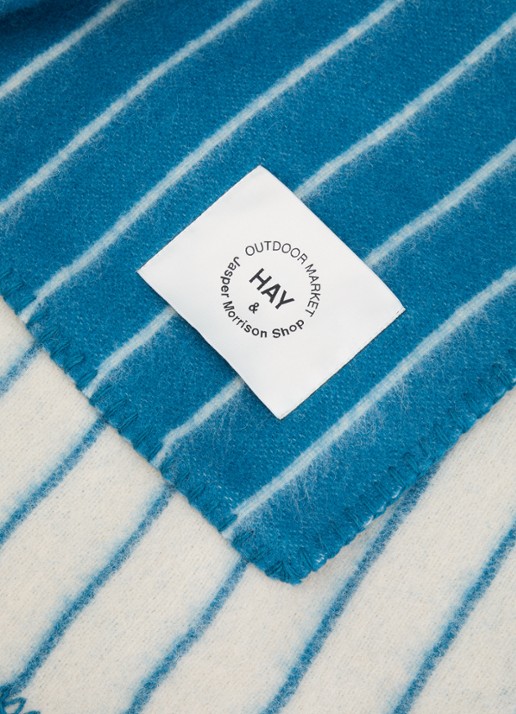 Hay Outdoor Market plaid van wol  - detail 3 blauw