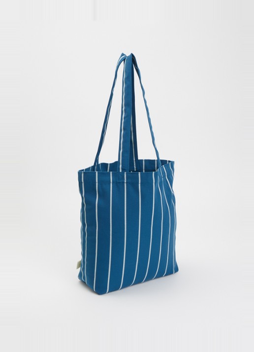 Hay Outdoor Market shopper met streepprint - achterkant blauw