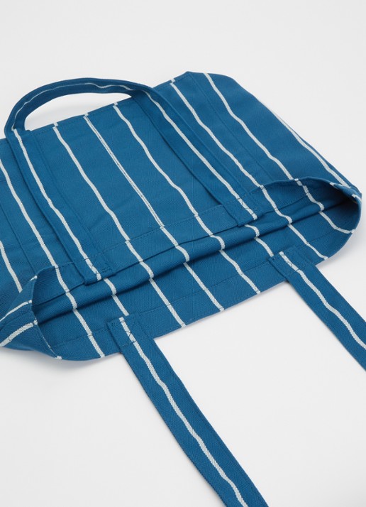 Hay Outdoor Market shopper met streepprint - detail 2 blauw