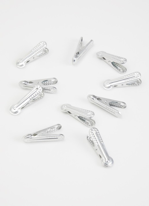 Hay Outdoor Market wasknijper set van 10  - voorkant 2 zilver