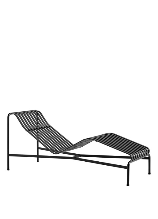 Hay Palissade Chaise Longue ligbed voor buiten 65,5 x 164,5 x 70 cm - voorkant antraciet
