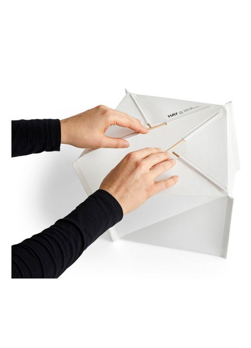 Hay Paper Cube vloerlamp 36 x 36 cm - voorkant 5 wit