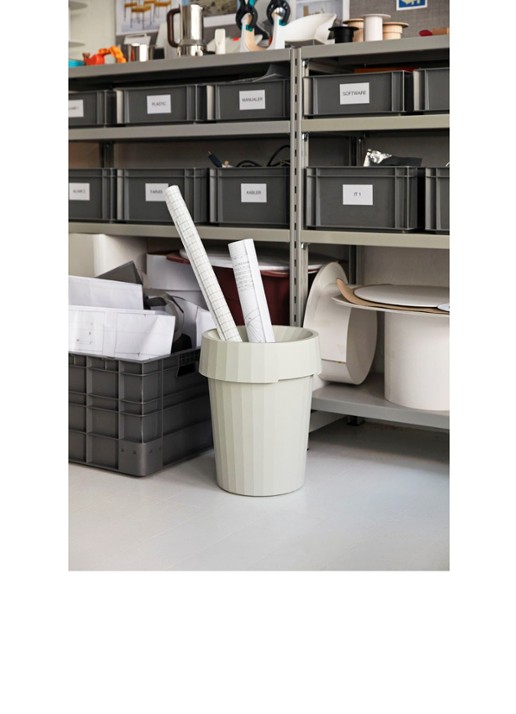 Hay Shade Bin prullenbak 14 liter - voorkant 3 gebroken wit