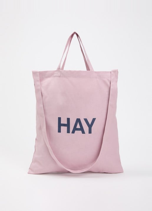 Hay Shopper met logo - voorkant 5 zalmroze