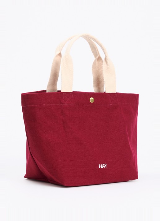 Hay Shopper met logo - achterkant 5 cranberryrood