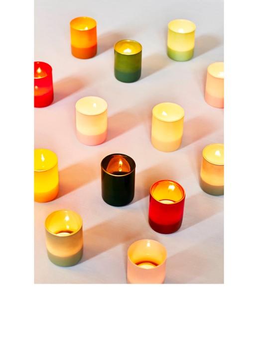 Hay Spot Votive waxinelichthouder set van 5 - voorkant 2 groen