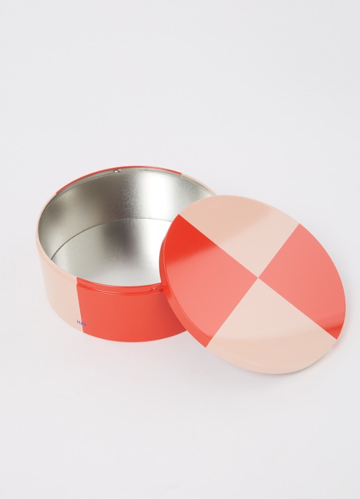 Hay Tin Container Round blik - voorkant 2 rood