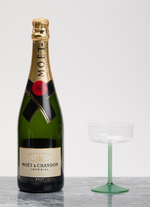 Hay Tint Coupe champagne glas 20 cl set van 2 - voorkant 3 groen
