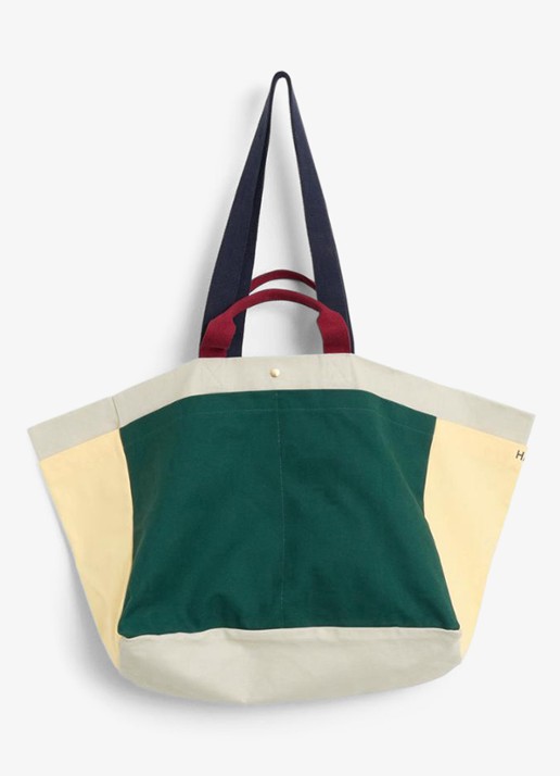 Hay Weekend Small shopper van canvas - voorkant 3 donkergroen